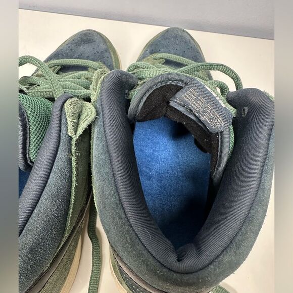 Nike SB Dunk Mid Pro Green 314383-304 vintage Retro 9.5 Suede black lava - Picture 8 of 9